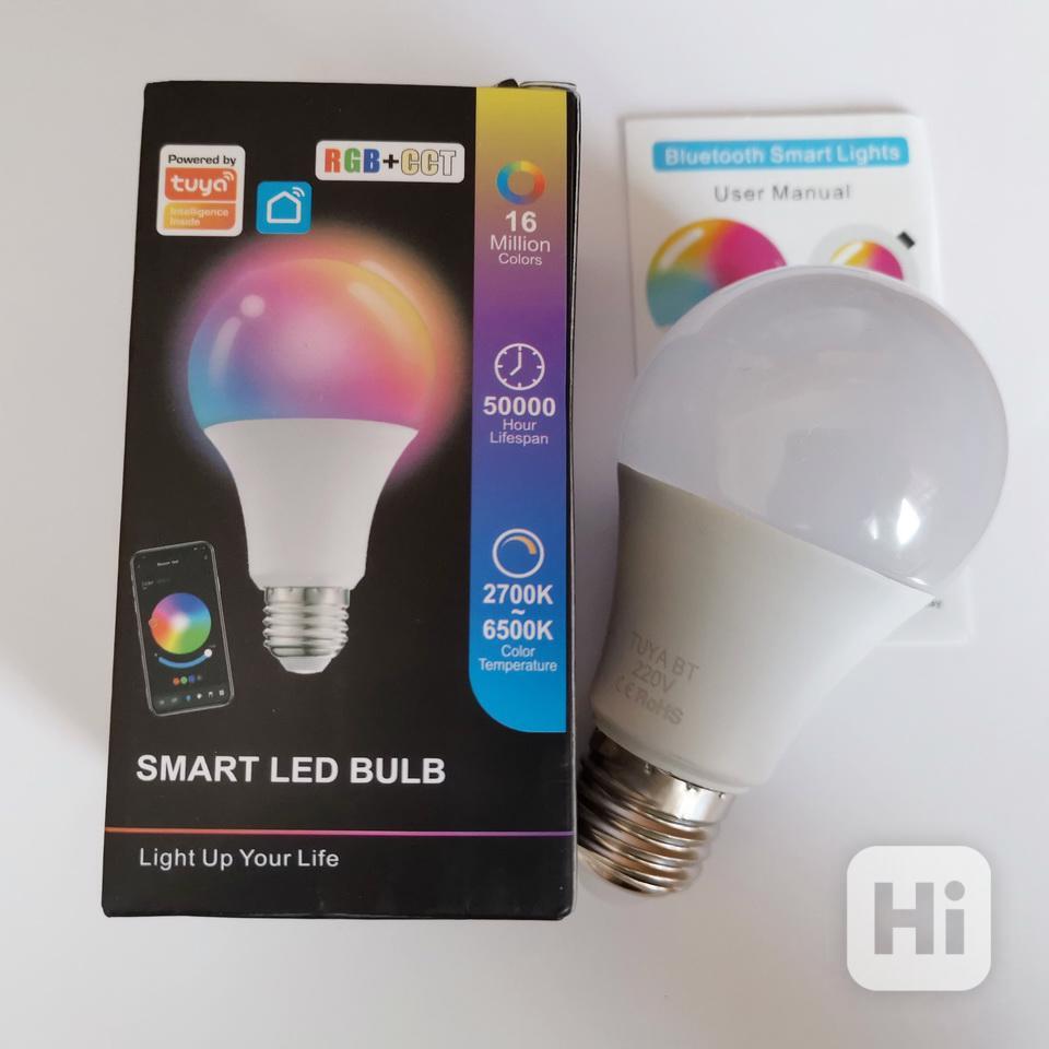TUYA Barevná LED žárovka Smart Bluetooth 2700-6500K E27 9W - foto 1