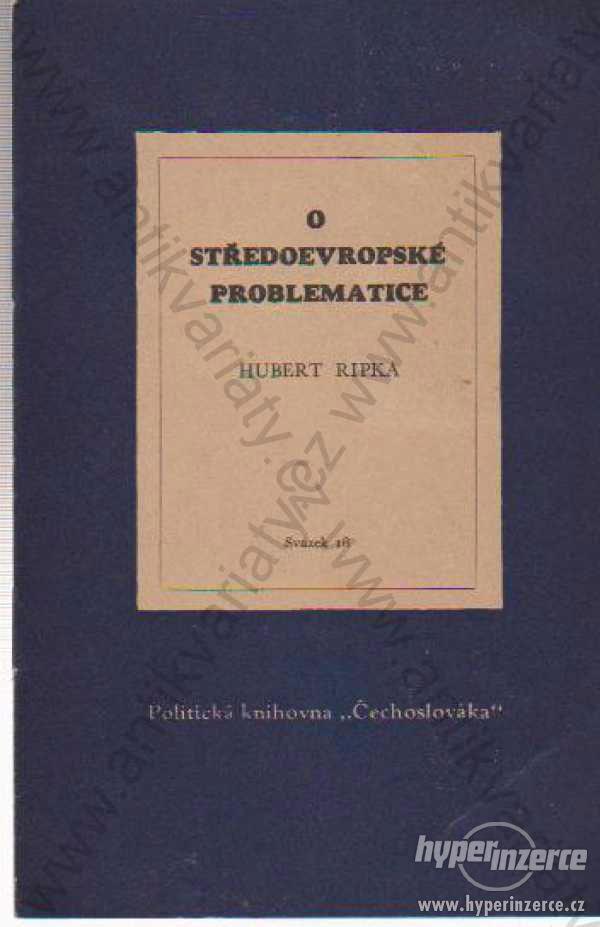 O středoevropské problematice Hubert Ripka 1944 - foto 1