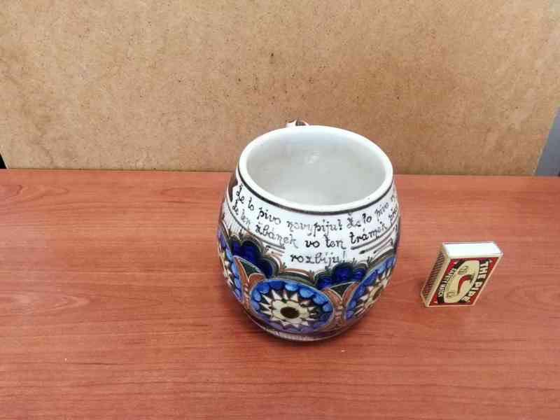 PRODÁM RUČNĚ MALOVANÝ KERAMICKÝ KORBEL  - foto 2