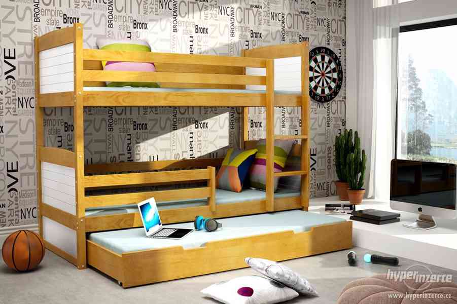Dětská patrová postel s přistýlkou RICO 3 - foto 1