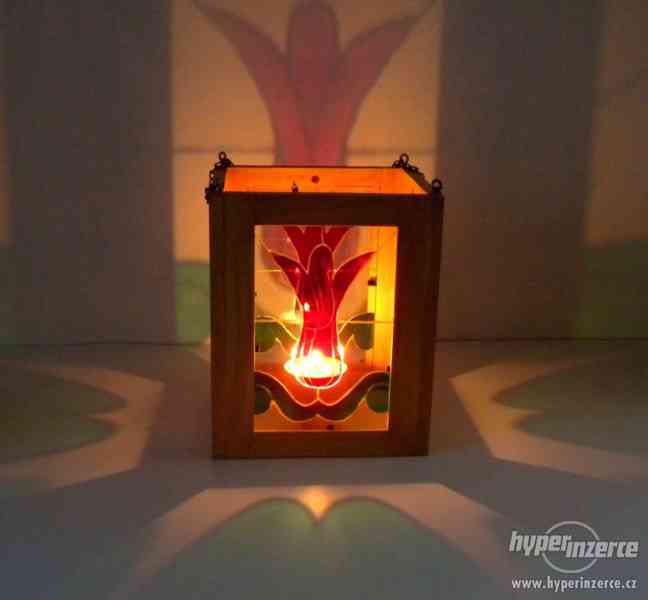 Originální lampa na čajové svíčky - vánoční dárek - foto 3