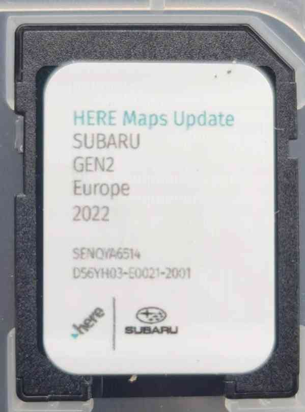 Mapy SD karta Subaru Gen2 Europe - 2022 (SENQYA6513 ) - foto 1