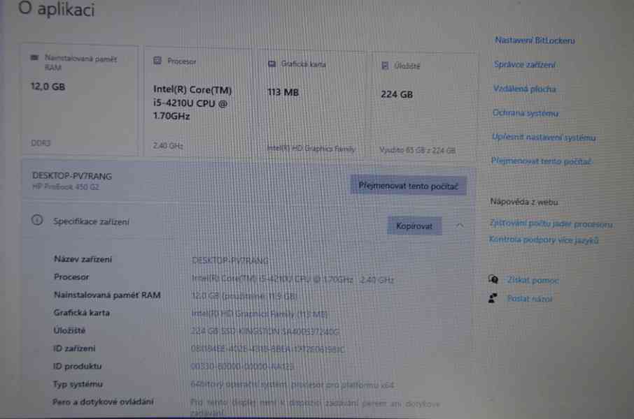 HP Probook 450 i5/12GB/SSD 240GB - foto 5