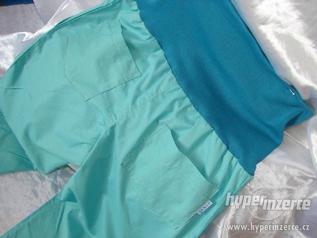 Těhotenské kalhoty bavlna na jaro-sedýlko,více barev - foto 3