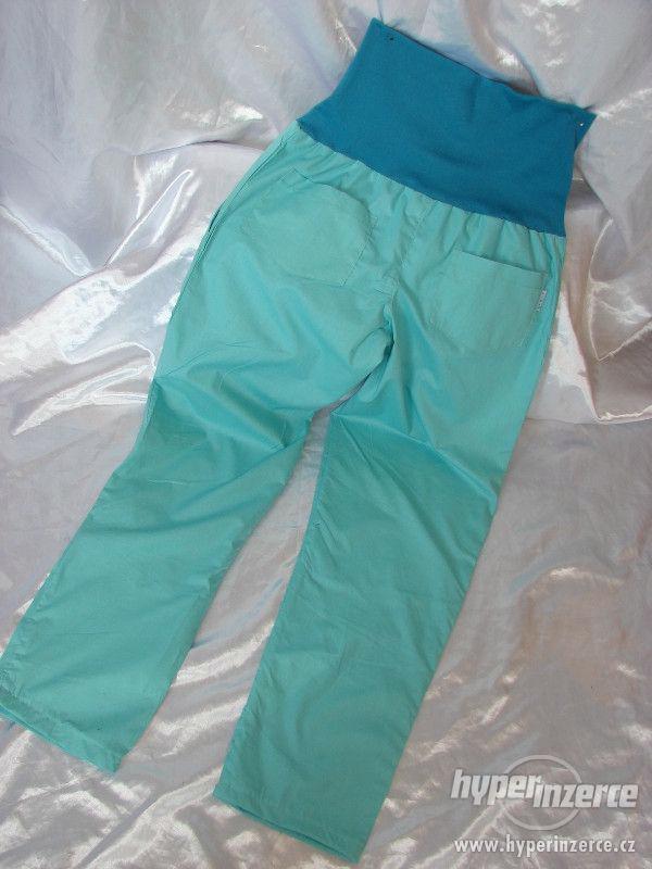 Těhotenské kalhoty bavlna na jaro-sedýlko,více barev - foto 5