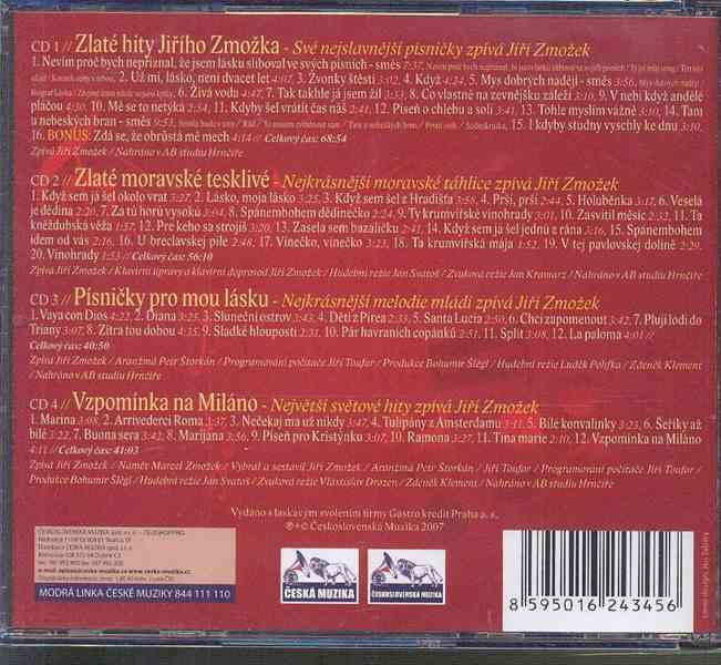 Jiří Zmožek - Zlaté písničky Jiřího Zmožka  (4 CD) - foto 2