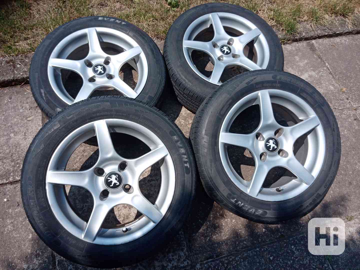 Obutá alu kola 15ky 4x108 pneu 90% PEUGEOT CITROEN - foto 1