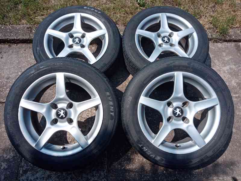 Obutá alu kola 15ky 4x108 pneu 90% PEUGEOT CITROEN - foto 3