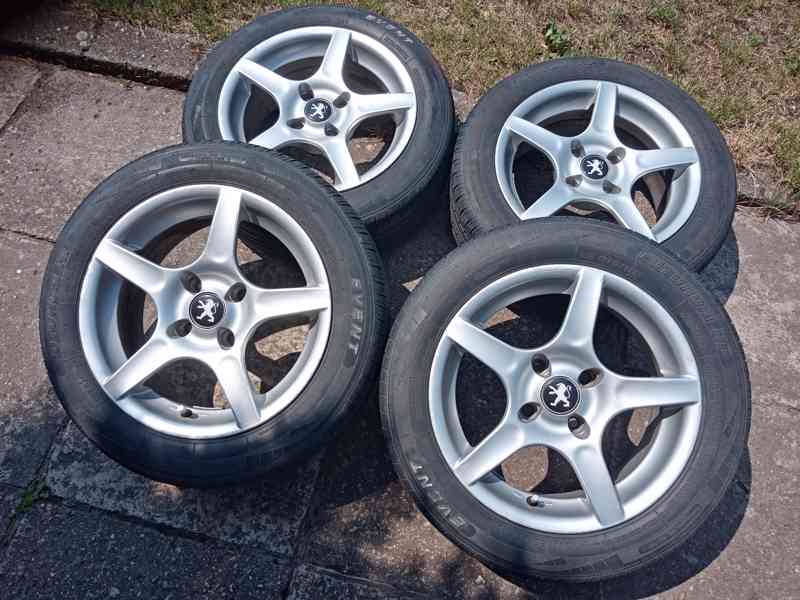Obutá alu kola 15ky 4x108 pneu 90% PEUGEOT CITROEN - foto 5