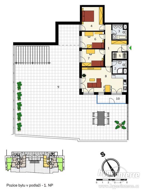 Prodej bytu 4+kk, 94,7 m2 + Terasa 226 m2, 1 NP, Praha 4 - foto 1