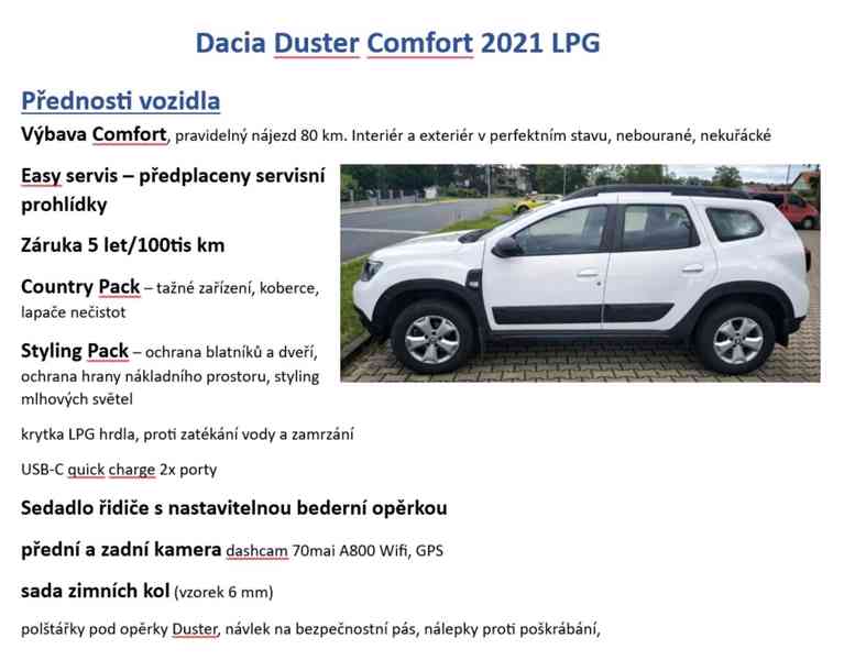 Dacia Duster Comfort 1.0 TCe 67 kW / Euro 6 / 68tis km - foto 20