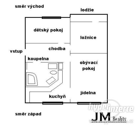 Nadstandardní byt 3+1/L, OV, 85 m2 /zděné jádro/ - Smiřice - foto 15