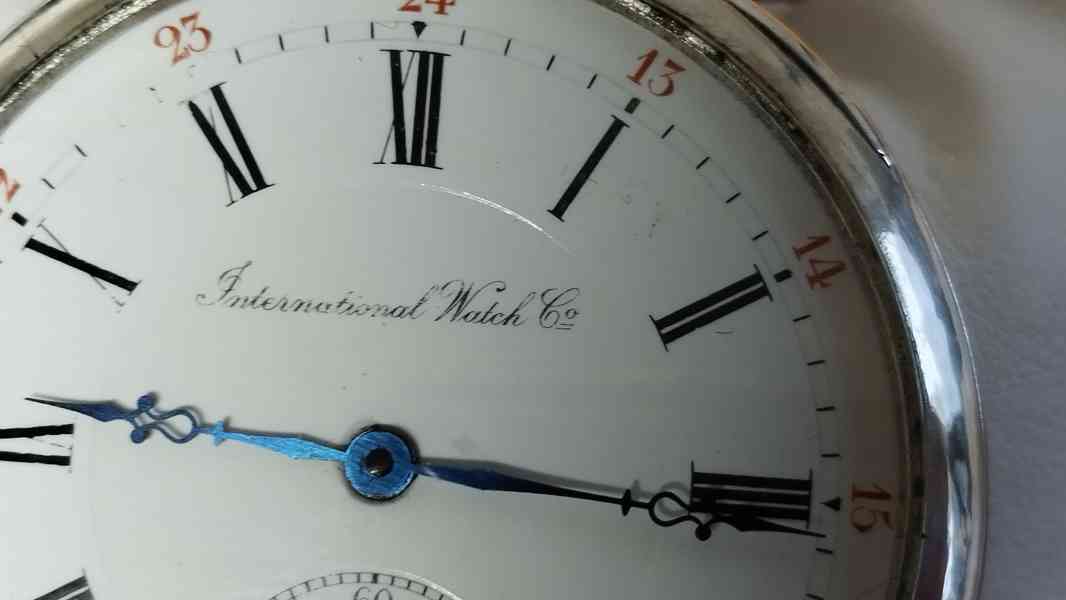 Starožitné stříbrné hodinky IWC Schaffhausen + pásek - foto 24