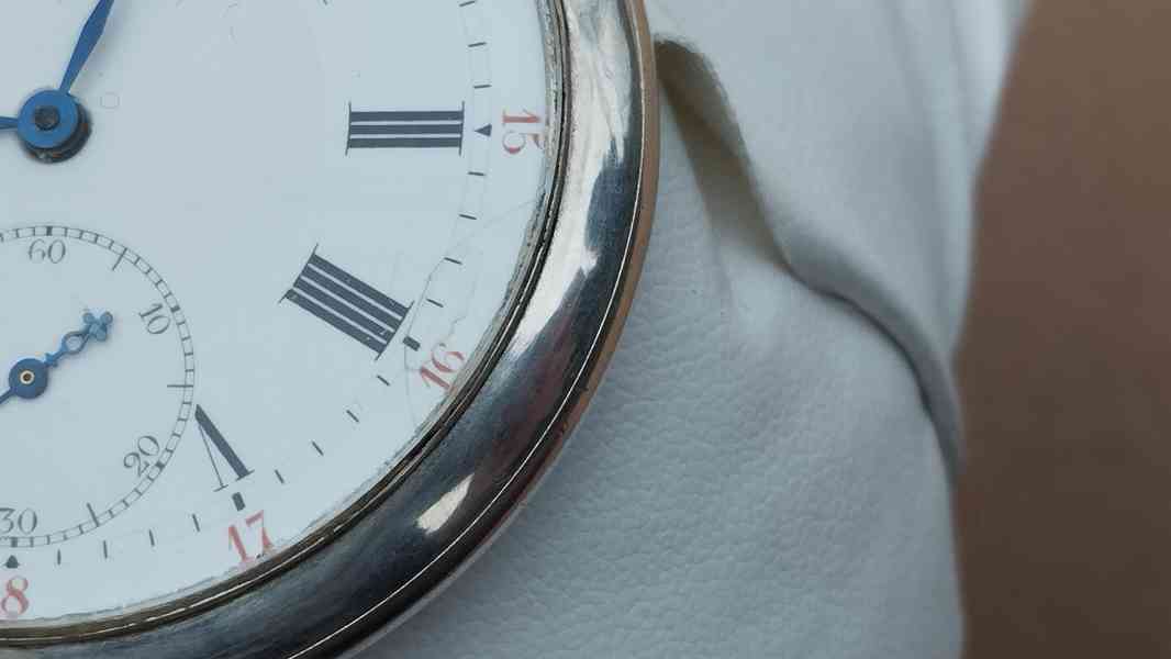 Starožitné stříbrné hodinky IWC Schaffhausen + pásek - foto 10