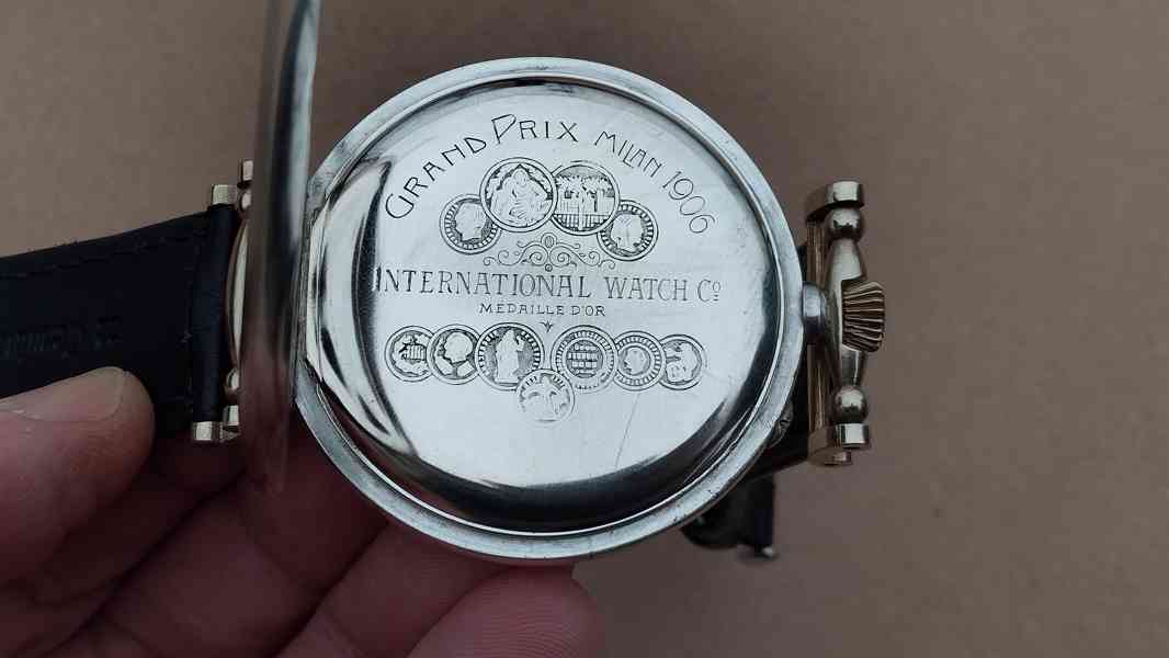 Starožitné stříbrné hodinky IWC Schaffhausen + pásek - foto 16