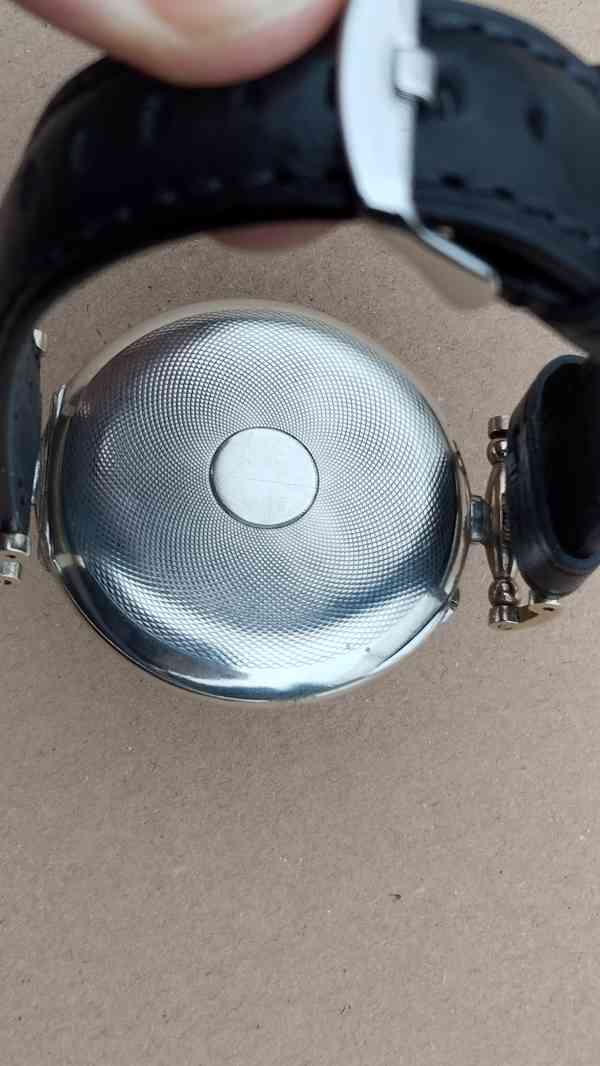 Starožitné stříbrné hodinky IWC Schaffhausen + pásek - foto 12