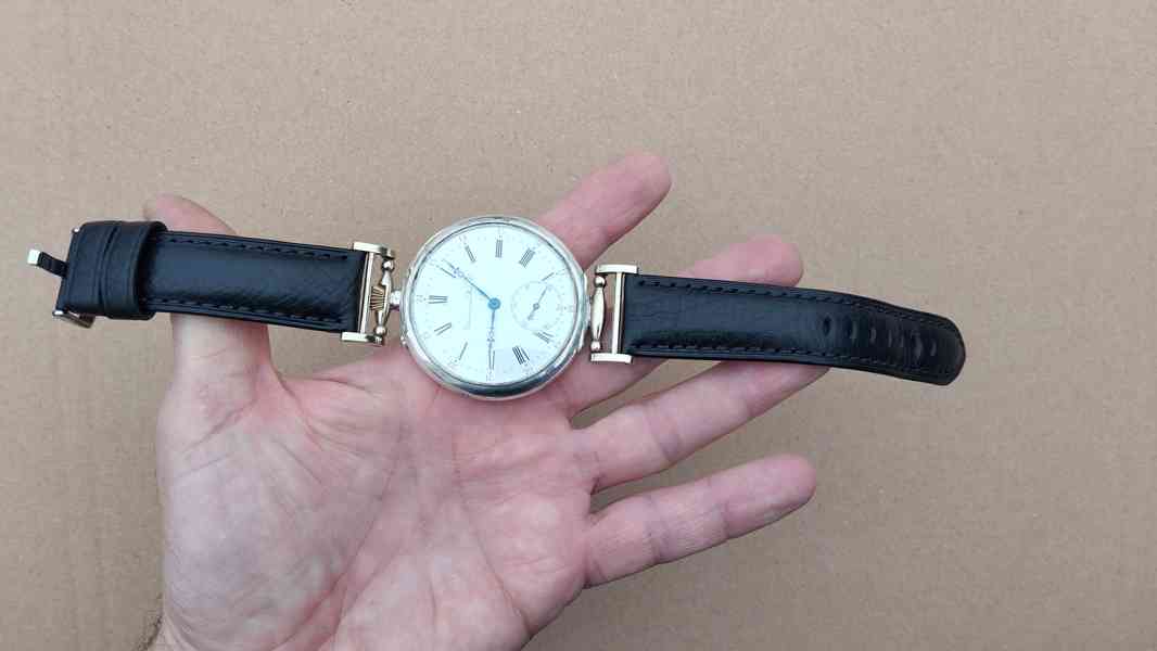 Starožitné stříbrné hodinky IWC Schaffhausen + pásek - foto 19