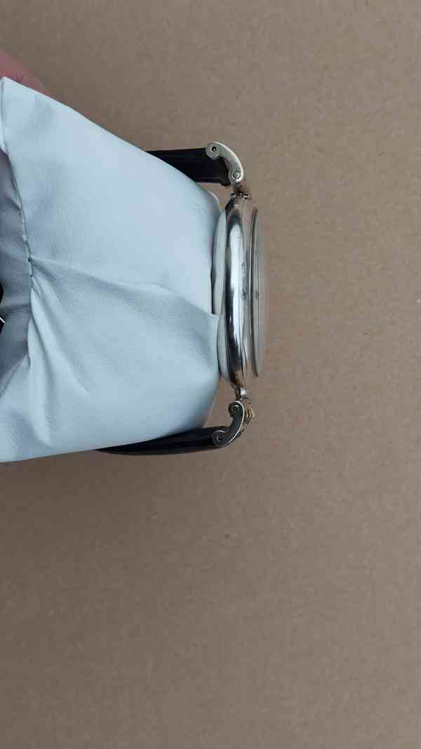 Starožitné stříbrné hodinky IWC Schaffhausen + pásek - foto 7