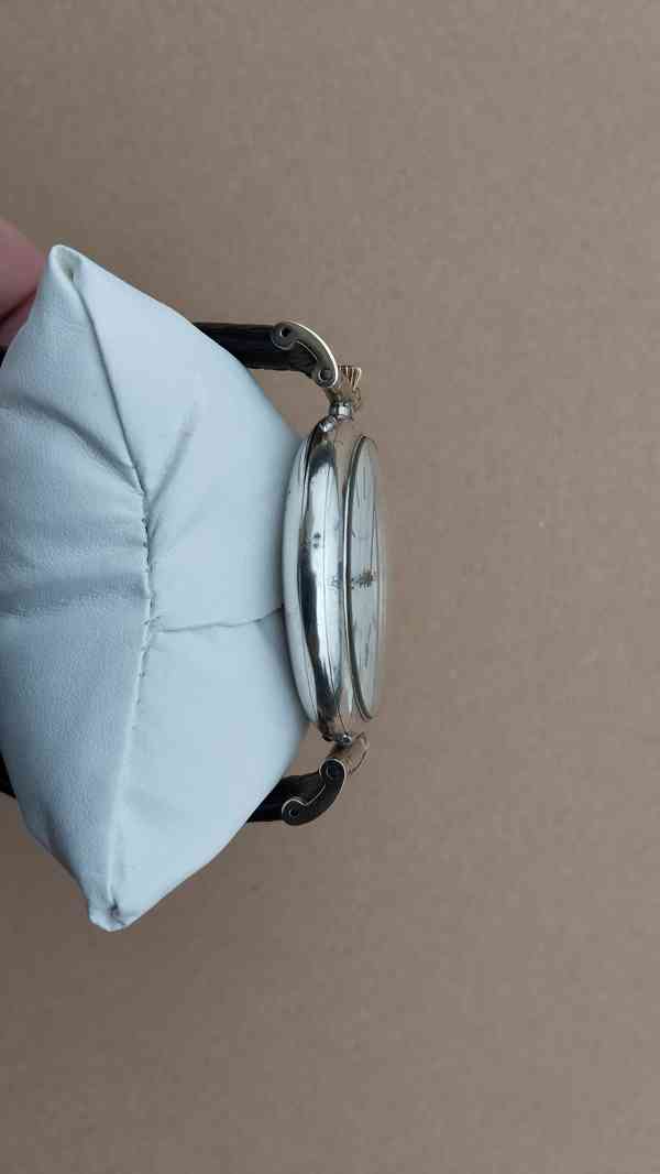 Starožitné stříbrné hodinky IWC Schaffhausen + pásek - foto 8