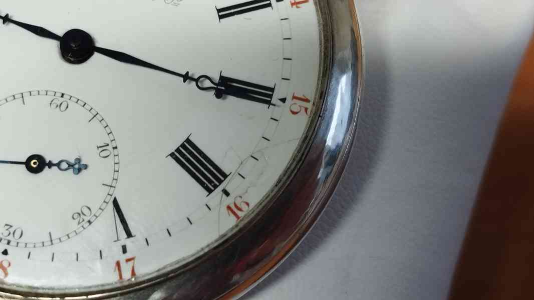 Starožitné stříbrné hodinky IWC Schaffhausen + pásek - foto 23