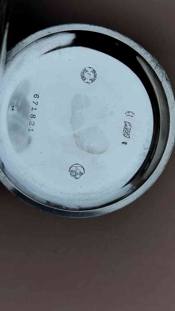 Starožitné stříbrné hodinky IWC Schaffhausen + pásek - foto 14