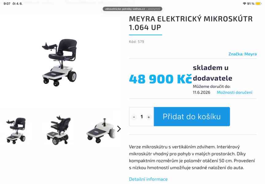 Elektrický vozík, židle - foto 5