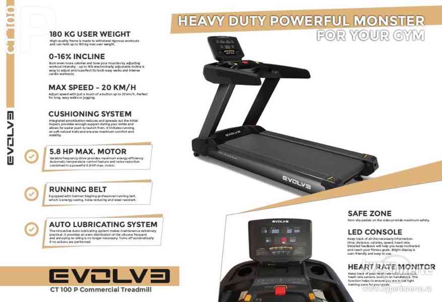 Evolve Treadmill with LED Console EV-CT-100 - foto 6