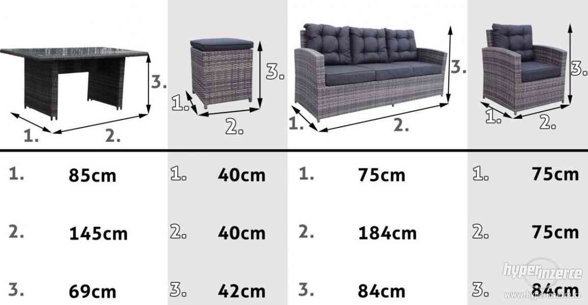 Nový ratanový zahradní nábytek - set - foto 2