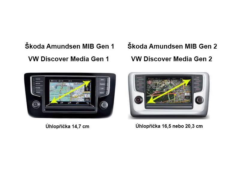Mapy 2021 - 2023 Škoda Amundsen MIB a VW Discover Media 32GB - foto 3