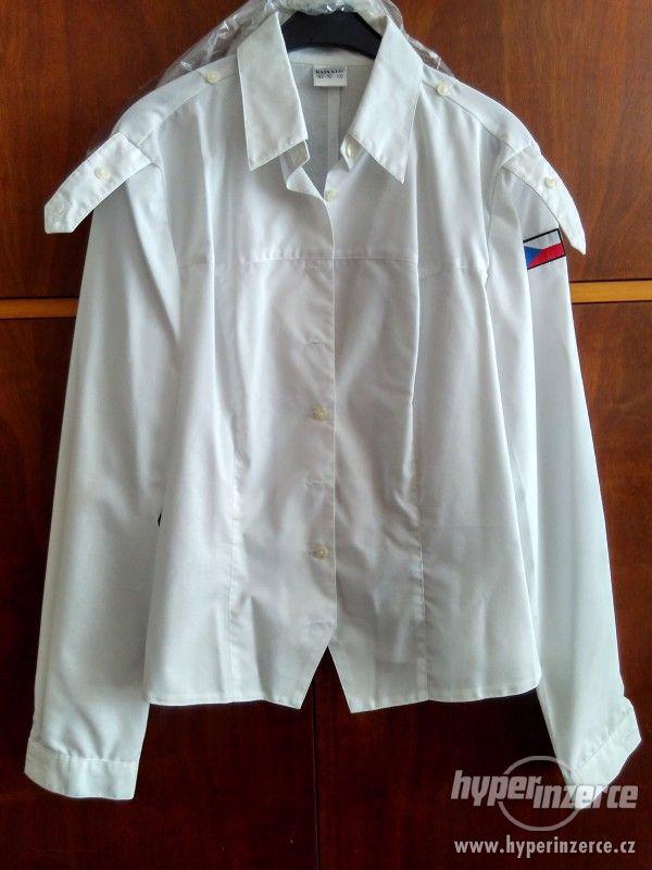 Vojenská košile bílá dámská s dlouhým rukávem 182-92-100 - foto 1