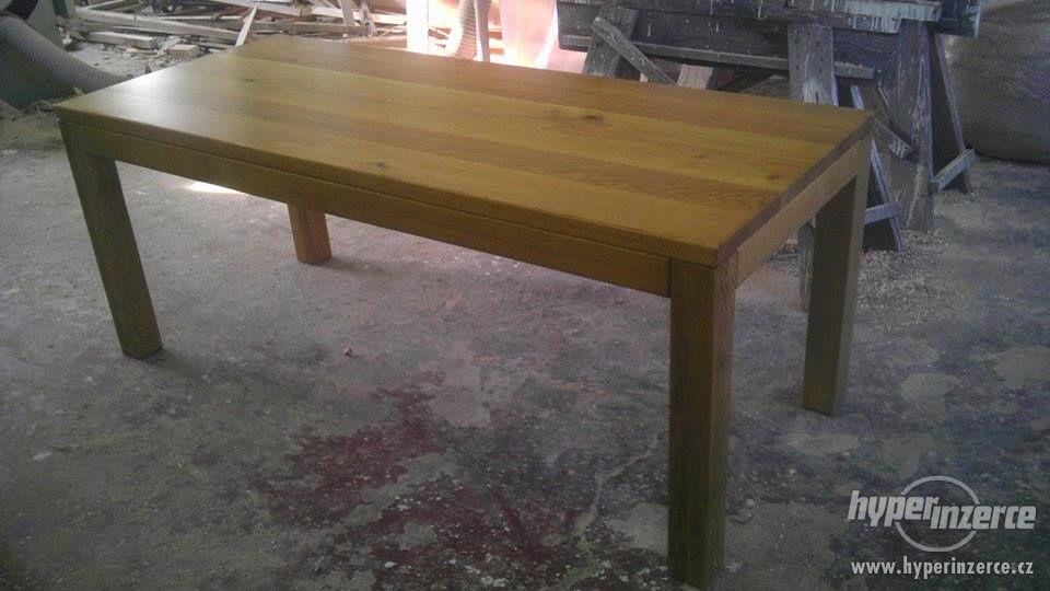 Nový jídelní masivní dubový stůl - foto 2