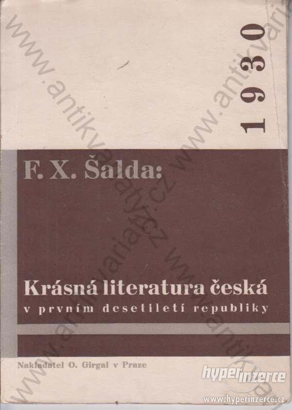 Krásná literatura česká v 1. desetiletí republiky - foto 1