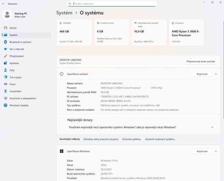 💣 HERNÍ PC RYZEN 5 3600, 16GB RAM, GTX 1660 SUPER, SSD 💣 - foto 9