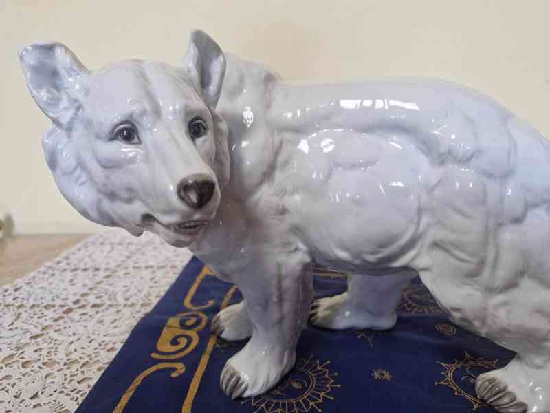 Vzácná masivní soška Medvěd Grizzly Horní Slavkov 1932 - foto 3