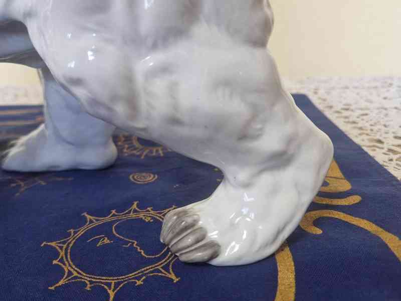 Vzácná masivní soška Medvěd Grizzly Horní Slavkov 1932 - foto 11