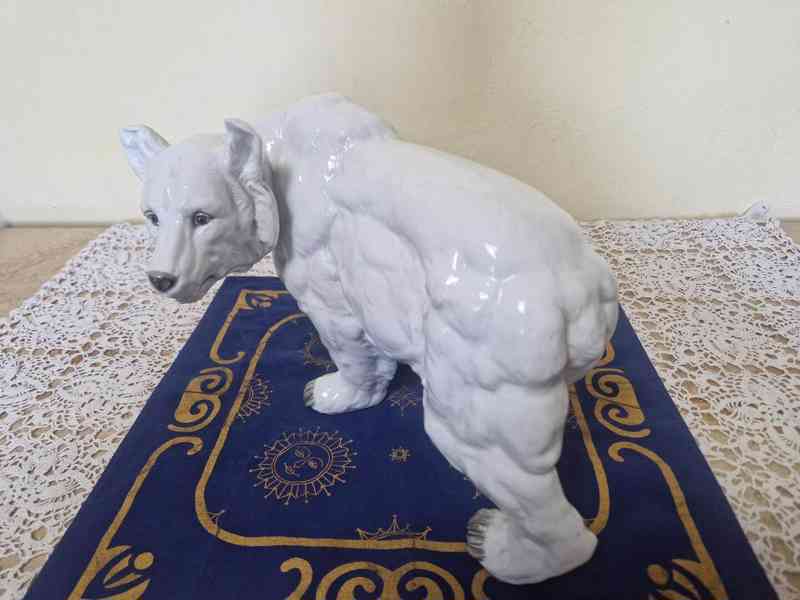 Vzácná masivní soška Medvěd Grizzly Horní Slavkov 1932 - foto 8