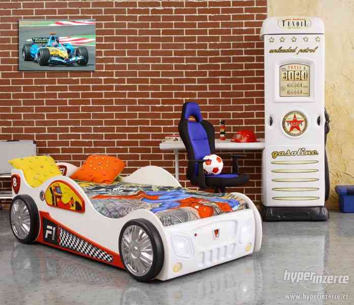 Dětská auto postel Monza - různé barvy , 190x90 - foto 1