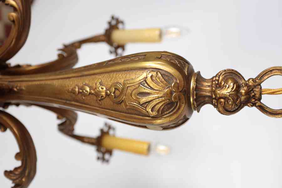 Párové starožitné lustry Mazarin Bronzové - foto 7