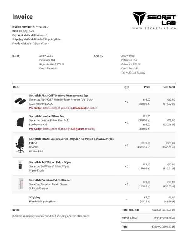 Herní/Ergonomická židle Secretlab TITAN Evo + příslušenství - foto 13