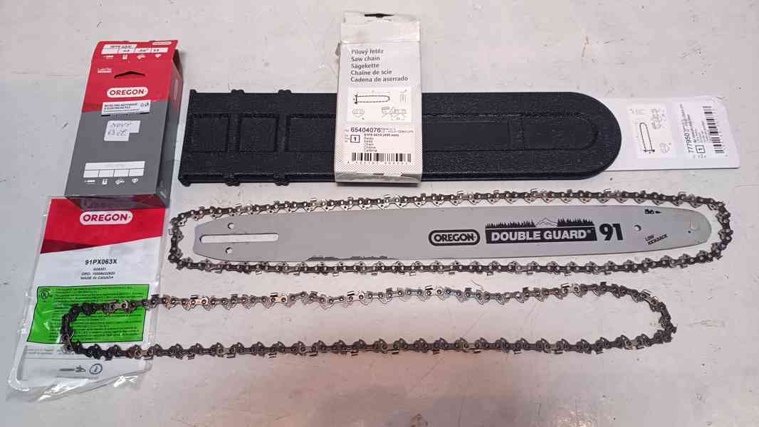 Lišta 450 mm a řetězy - foto 1