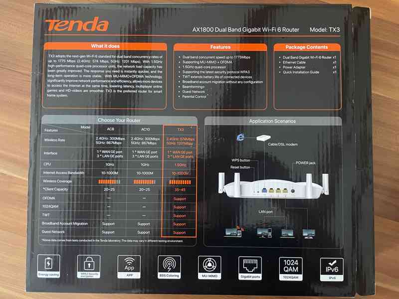 Tenda TX3 - AX1800 Gigabit WiFi 6 router - foto 8