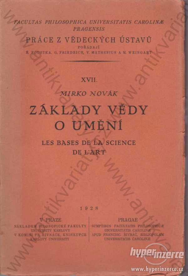 Záhady vědy o umění 1928 Mirko Novák - foto 1