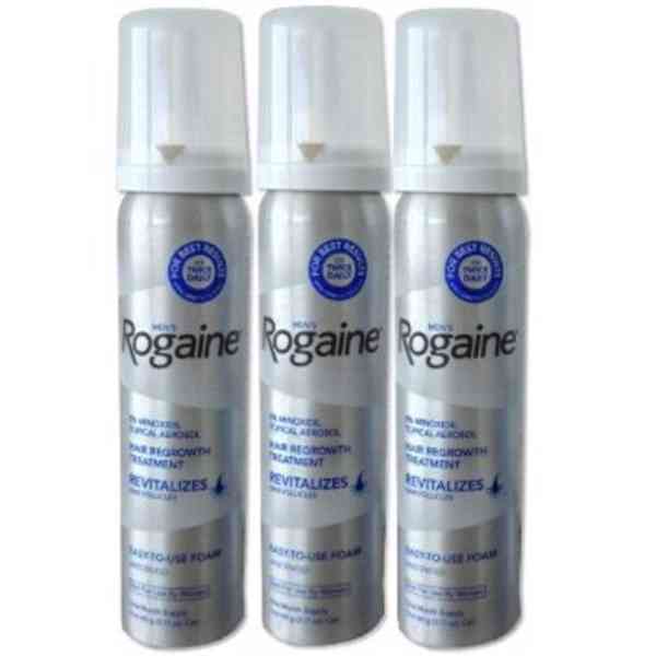 ROGAINE FOAM 5% minoxidil pěna pro muže 3x 60 ml - foto 2