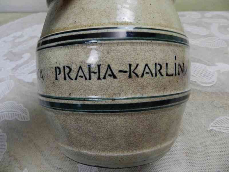 Zajímavá keramická Nádoba Dóza V. Kutina Praha Karlín  - foto 5