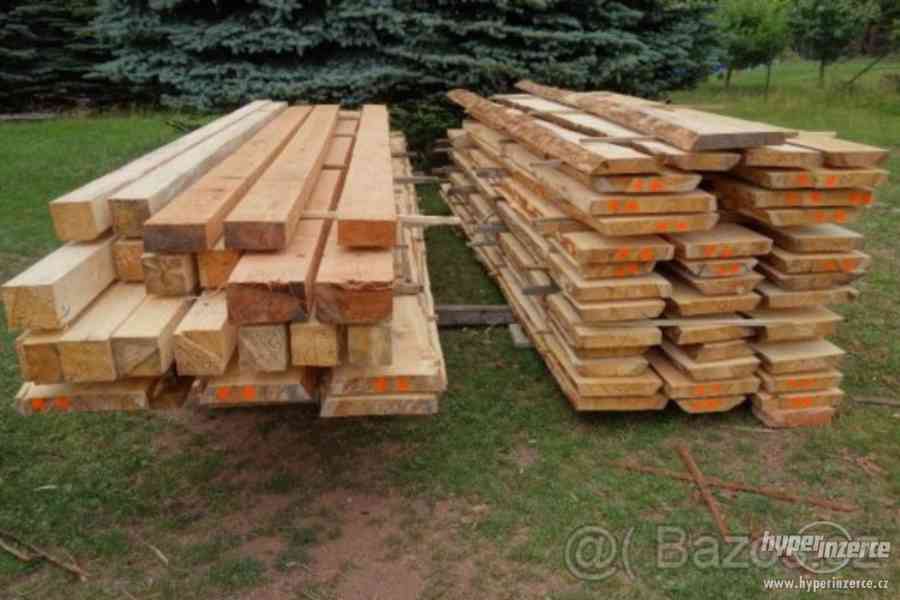 nová prkna, stavební řezivo, staré trámy, palivové dřevo - foto 2