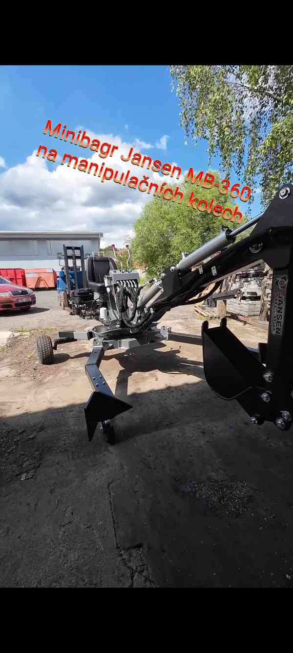 Minibagr Jansen MB-360°  benzínový kráčející bagr NOVÝ - foto 2