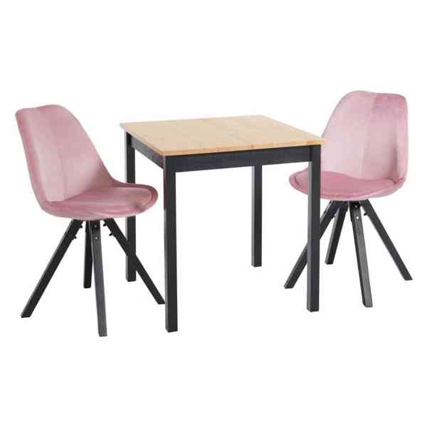 2 růžové jídelní židle Essentials Dima - foto 1