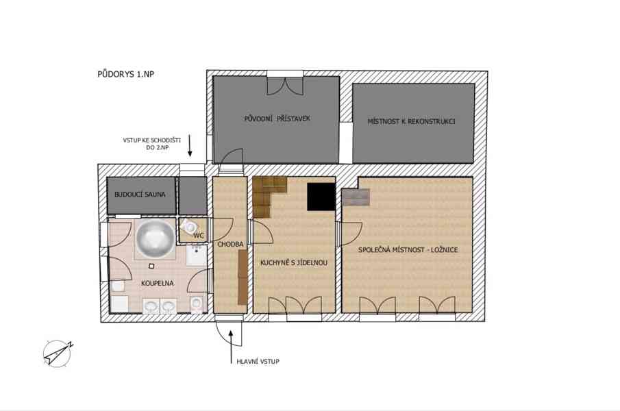 Prodej, chalupa 110m2, Čeladná – Podolánky. - foto 3