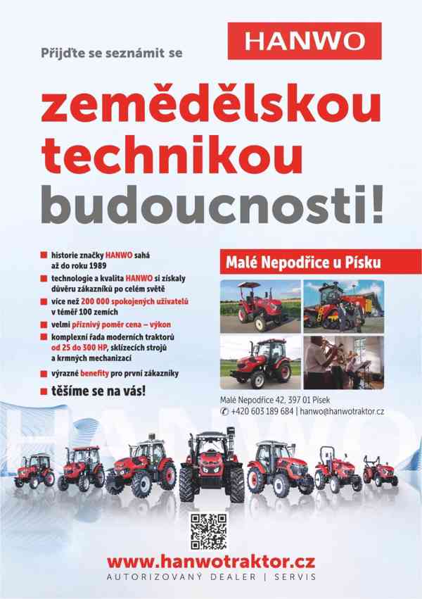 Traktor HANWO HWE 704 C, STAGE V, 4 válcový motor Víčko. - foto 14