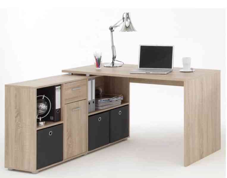 Sleva 50% - Psací stůl s regálem Lex, dub sonoma - foto 2